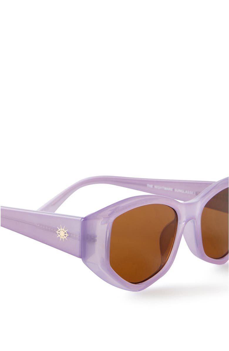 Cotton On Men's The Nightmare Sunglasses, Alternate, color, Frosted Purple Brown