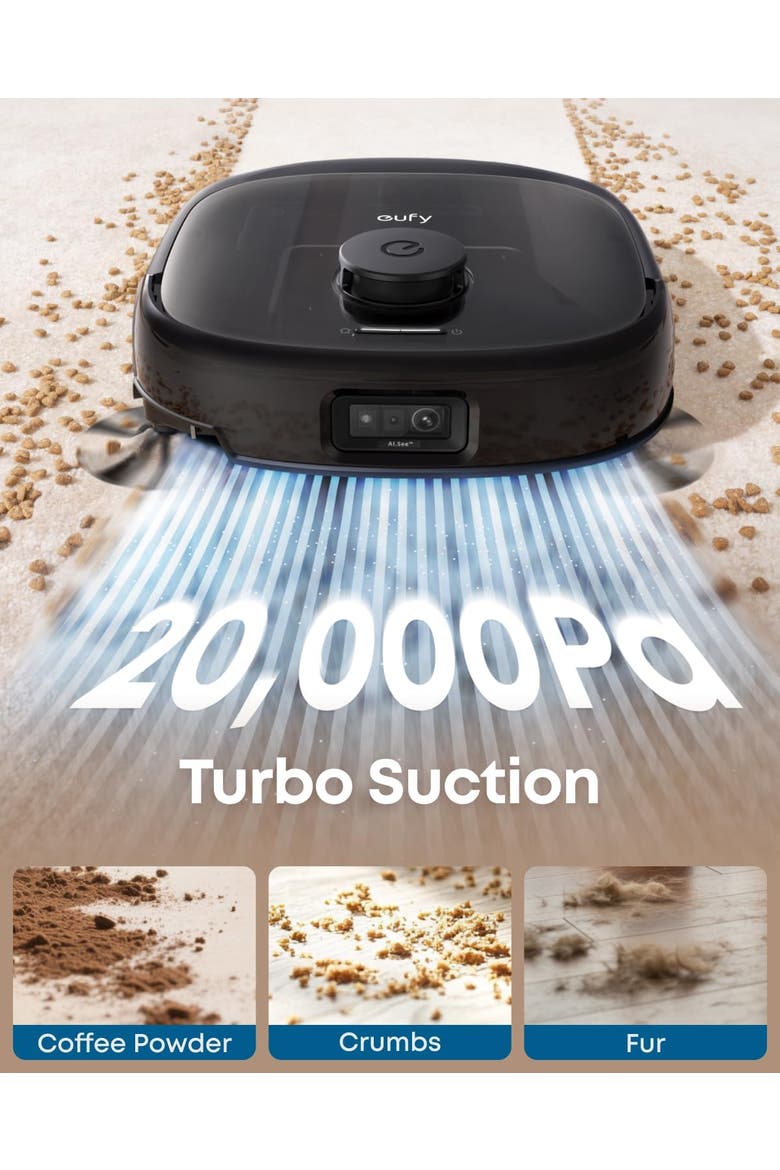 E28 All-in-One Robot Vacuum and Mop Combo with HydroJet Self-Cleaning Roller Mop, Alternate, color, Black