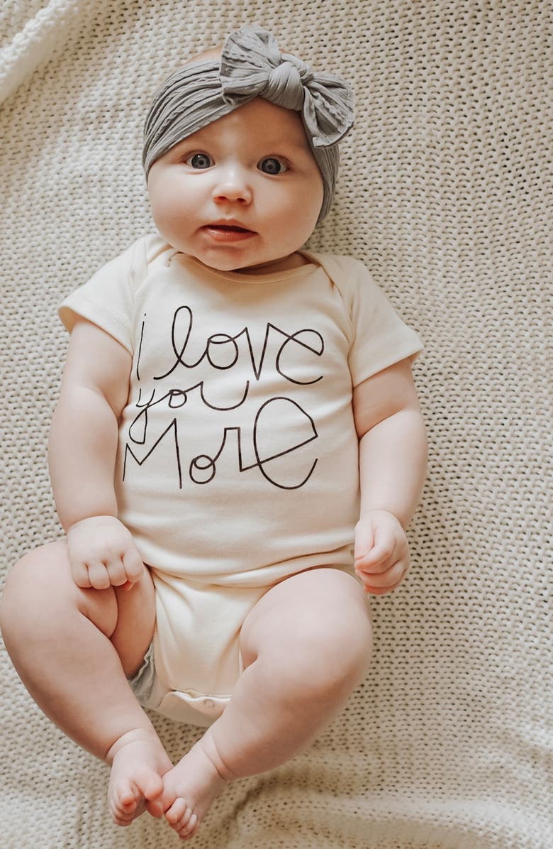 Tenth & Pine Love You More Organic Cotton Bodysuit, Alternate, color,