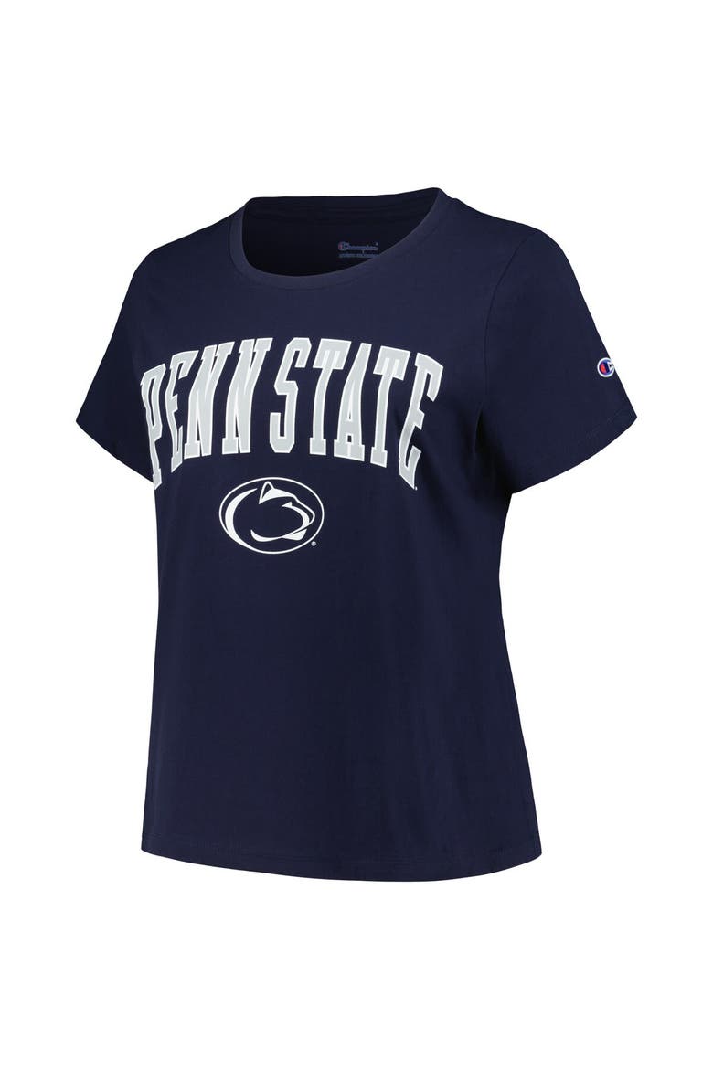 Women's Profile Navy Penn State Nittany Lions Plus Size Arch Over Logo Scoop Neck T-Shirt, Alternate, color, Navy