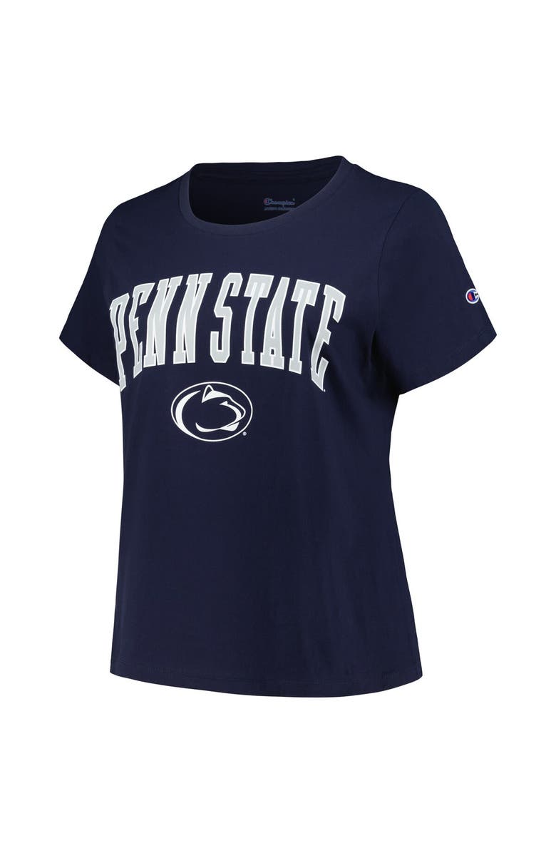 PROFILE Women's Profile Navy Penn State Nittany Lions Plus Size Arch Over Logo Scoop Neck T-Shirt, Alternate, color, Navy