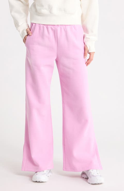Open Ended Mid Rise Wide Leg Pants