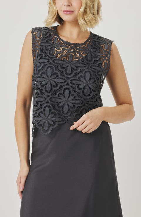 Pia Pinwheel Eyelet Shell