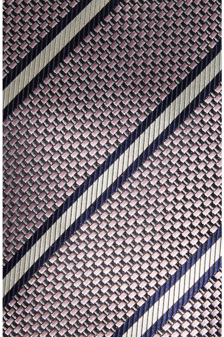 Paglie Bold Stripe Mulberry Silk Tie, Alternate, color, PINK