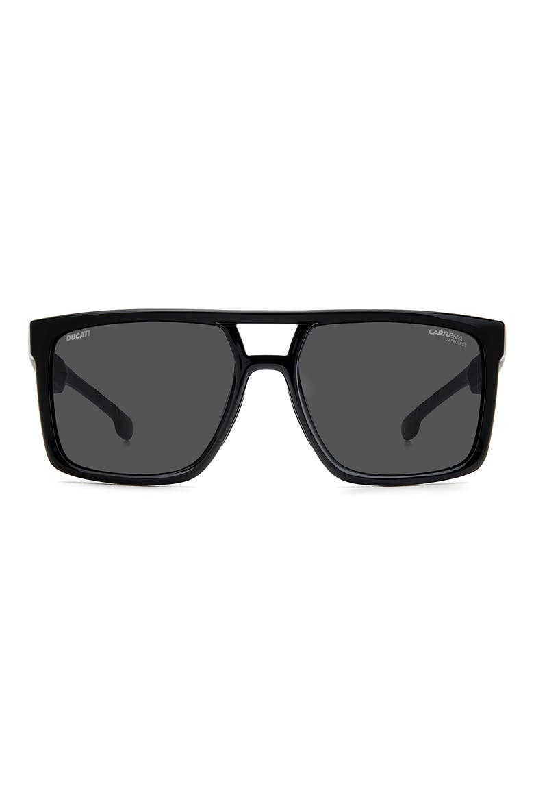 Carduc 018/S 58mm Rectangle Sunglasses, Main, color, BLACK