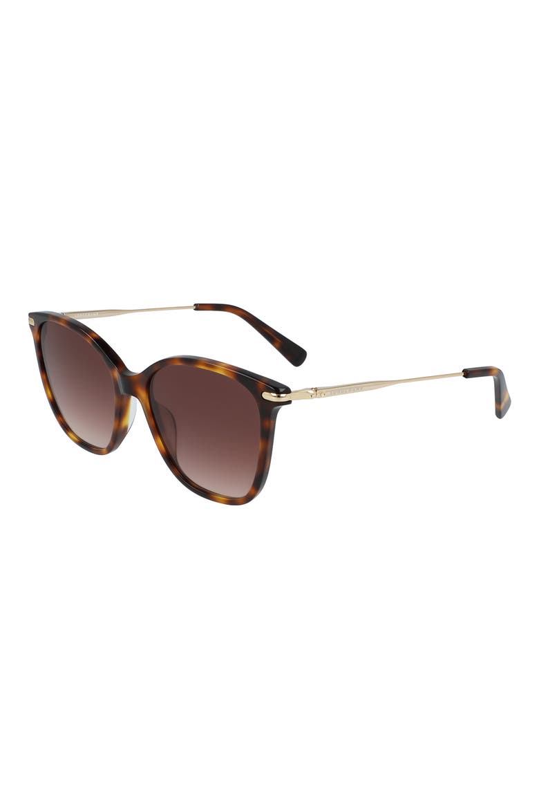 54mm Gradient Cat Eye Sunglasses, Main, color, HAVANA/ BROWN GRADIENT