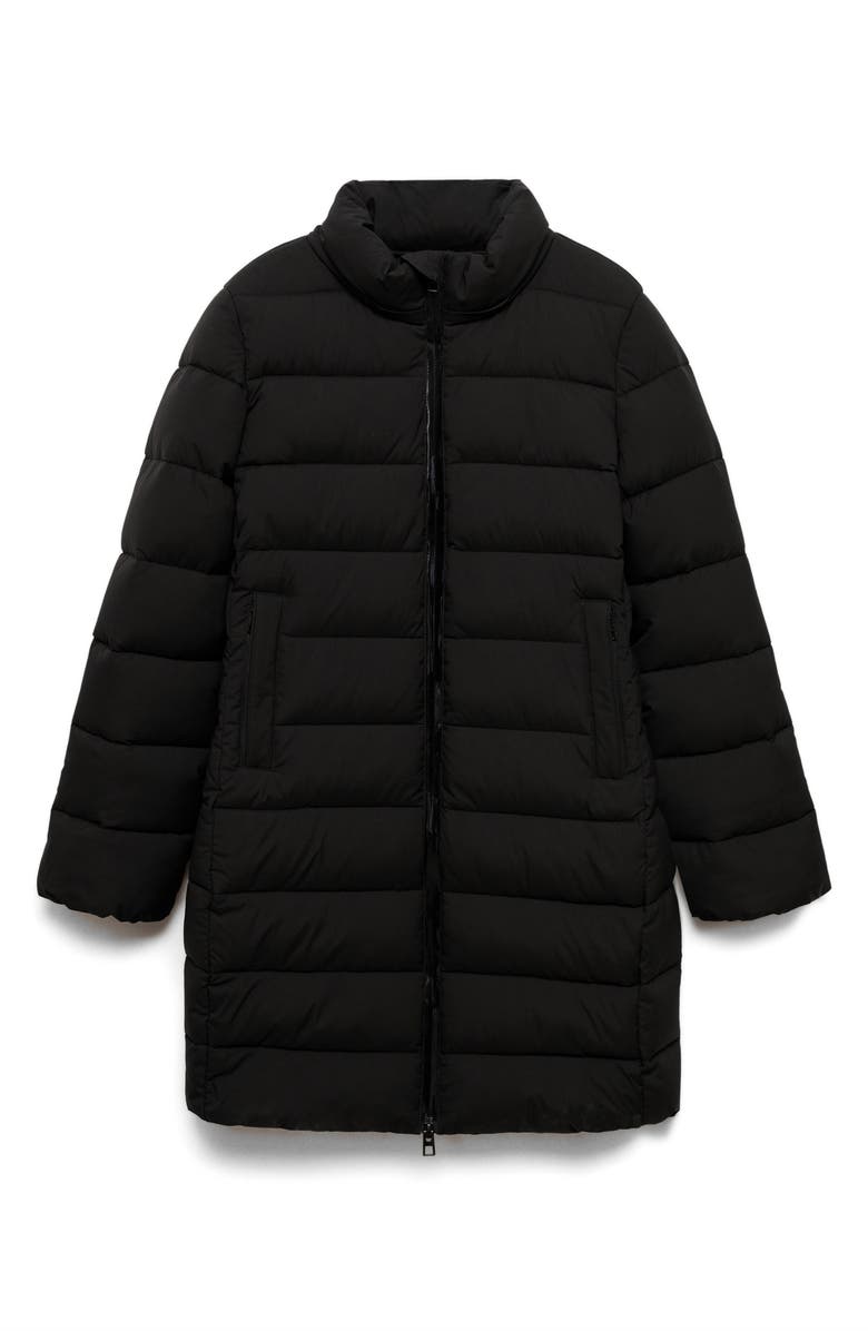 MANGO Water Repellent Hooded Quilted Coat, Alternate, color,
