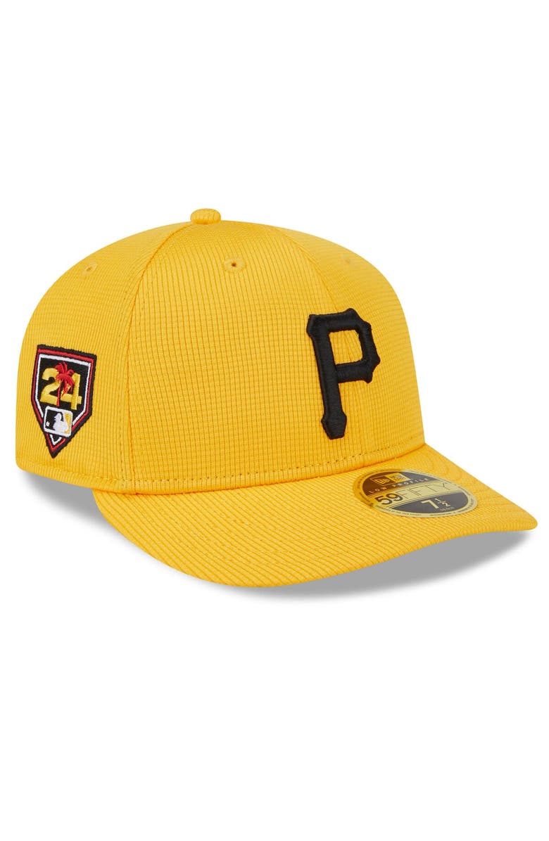 New Era Men's New Era  Gold Pittsburgh Pirates 2024 Spring Training Low Profile 59FIFTY Fitted Hat, Alternate, color, 