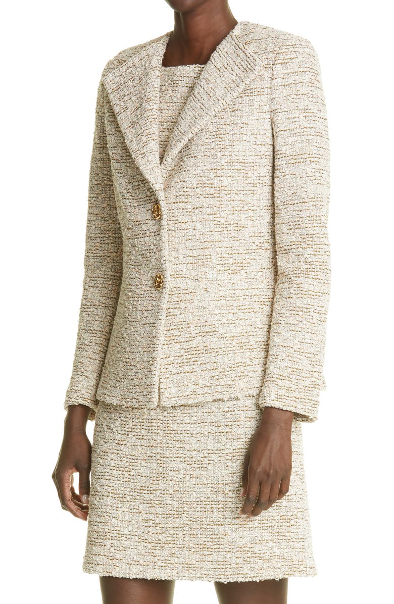 St. John Collection Bouclé Jacket, Alternate, color,