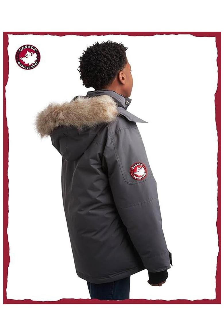 Boys' Heavyweight Jacket, Alternate, color, Charcoal