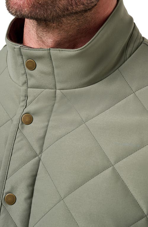 Travismathew Highlander Quilted Twill Jacket In Green