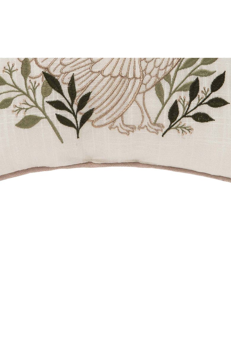 Botanical Turkey Pillow, Alternate, color, Off-White
