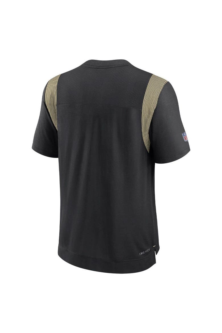 Men's Nike Black New Orleans Saints Sideline Tonal Logo Performance Player T-Shirt, Alternate, color, Black