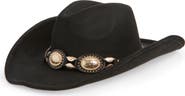 Tasha Western Cowboy Hat with Concho Leather Band