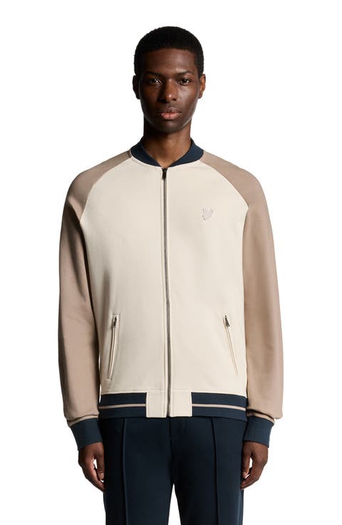 Interlock Contrast Raglan Bomber Jacket