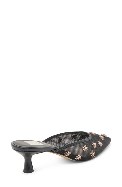 Dolce Vita Clara Kitten Heel Pointed Toe Pump In Black Mesh
