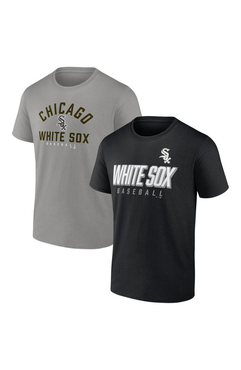 FANATICS Men's Fanatics Branded Black/Gray Chicago White Sox Player Pack T-Shirt Combo Set, Main, color, Black