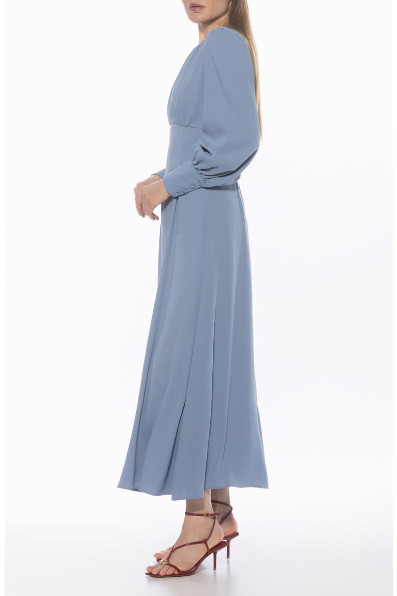 Yesenia Long Sleeve Empire Waist Maxi Dress, Alternate, color, LIGHT DENIM BLUE