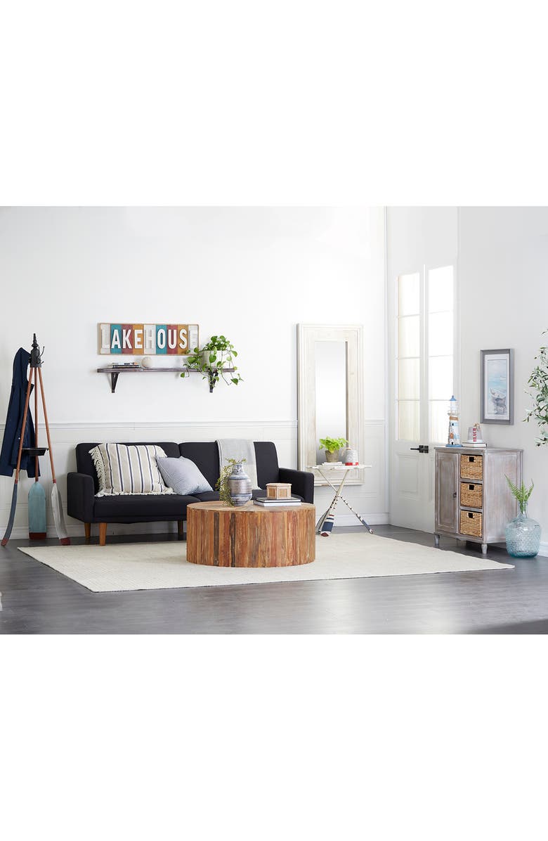 WILLOW ROW Brown Metal Coastal Coat Rack, Alternate, color, Brown