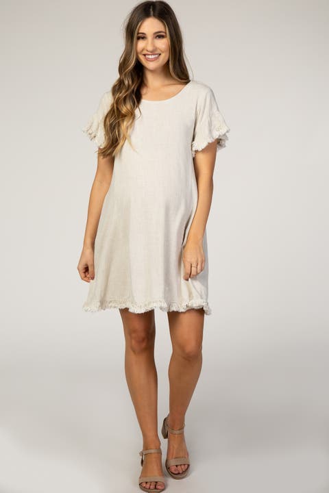 Fringe Linen Dress