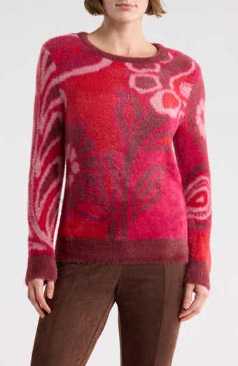 T Tahari Bateau Neck Jacquard Sweater