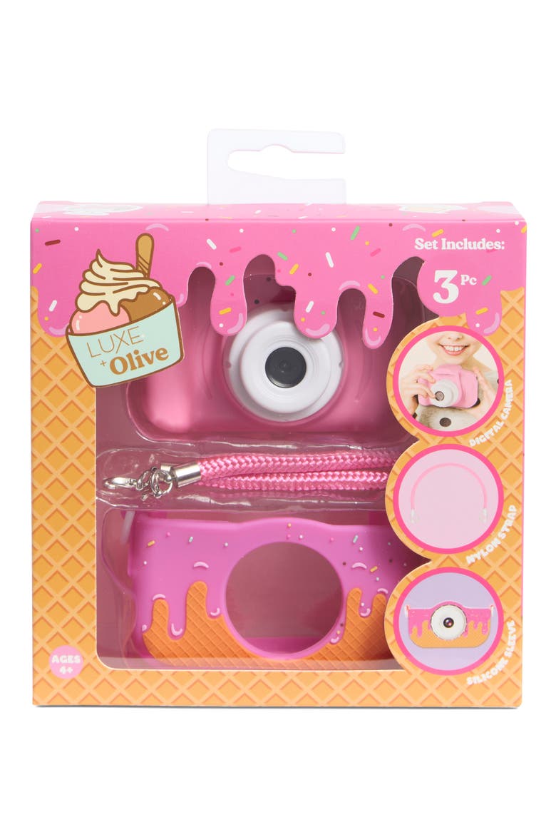 Kids' Ice Cream Case Digital Camera Set, Main, color, PINK