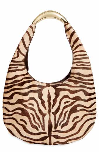 Kairo Zebra Genuine Calf Hair Shoulder Bag