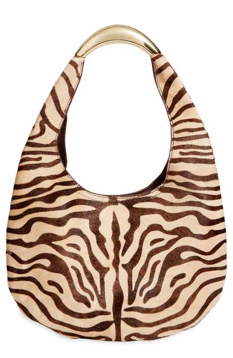 Kairo Zebra Genuine Calf Hair Shoulder Bag