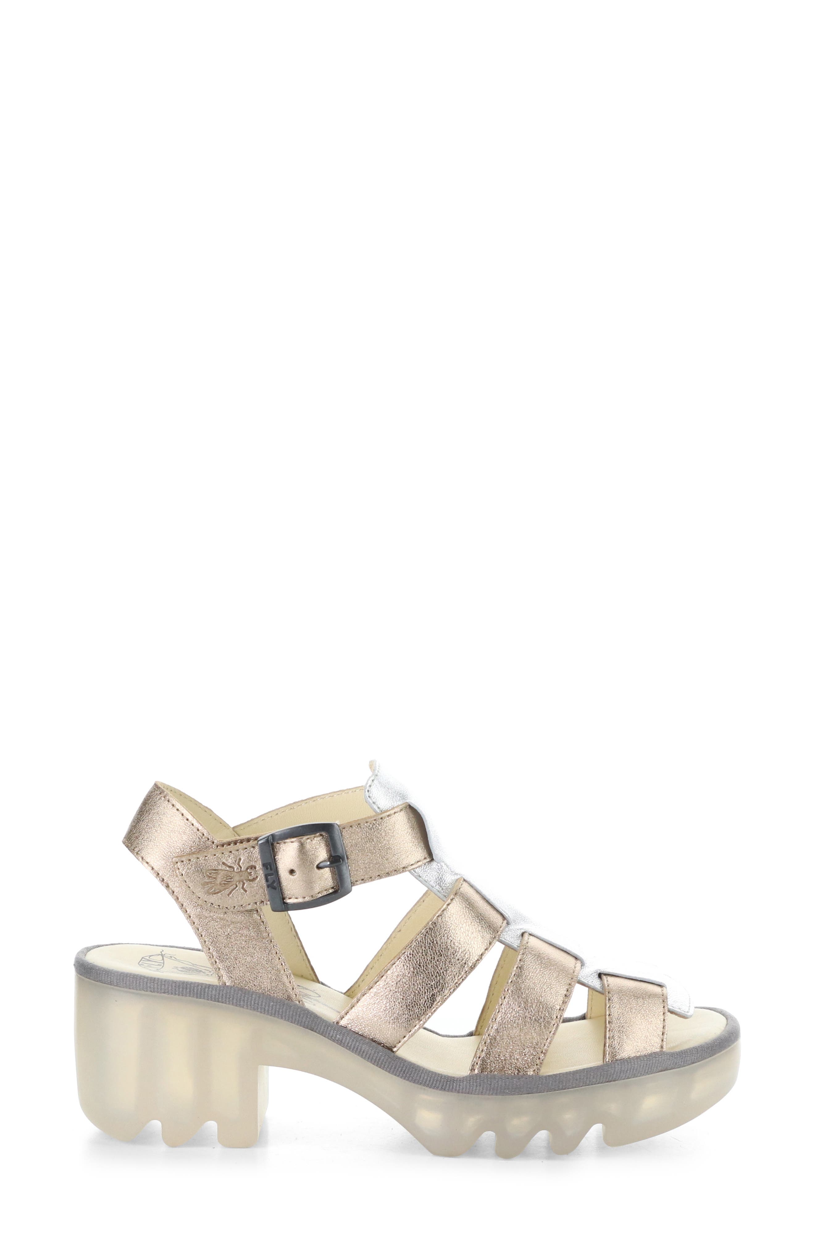 Terf Lug Sole Sandal, Alternate, color, SAHARA/ SILVER