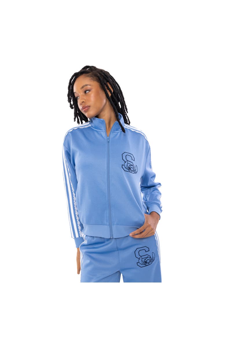 Lilo & Stitch Athletic Zip-Up Track Jacket, Alternate, color, Light Blue Stitch
