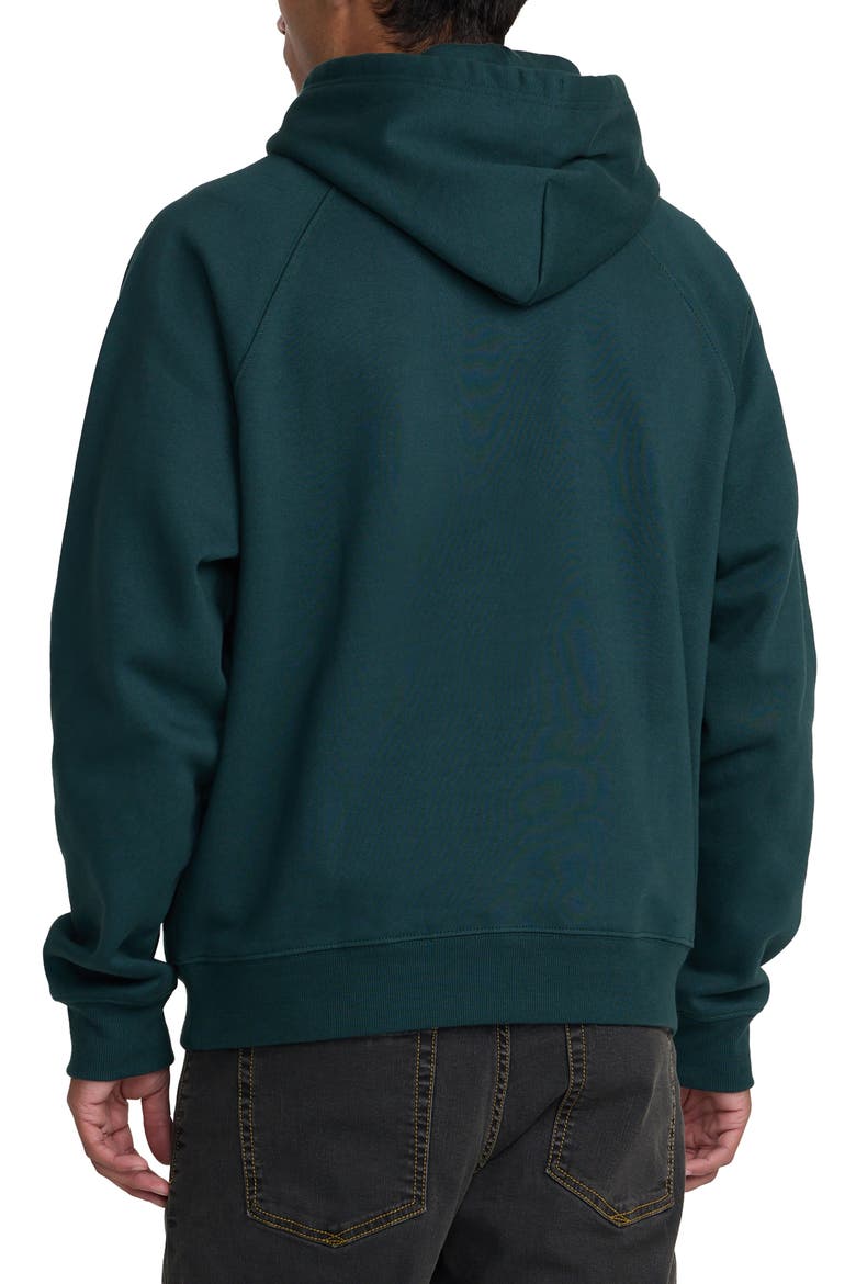 Dayshift Cotton Fleece Hoodie, Alternate, color, HUNTER GREEN