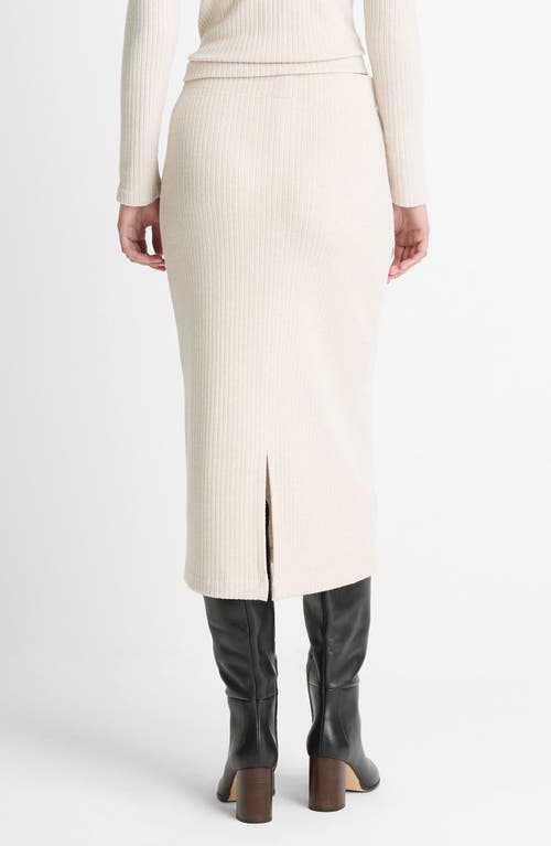 Vince Cozy Rib Skirt In Neutral