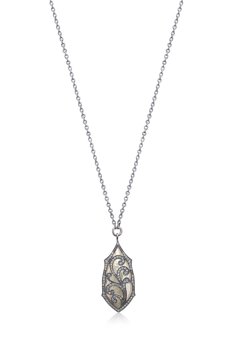 Lois Hill 18K Gold & Sterling Silver Brown Diamond Swirl Pendant Necklace - 0.40ct., Main, color, 