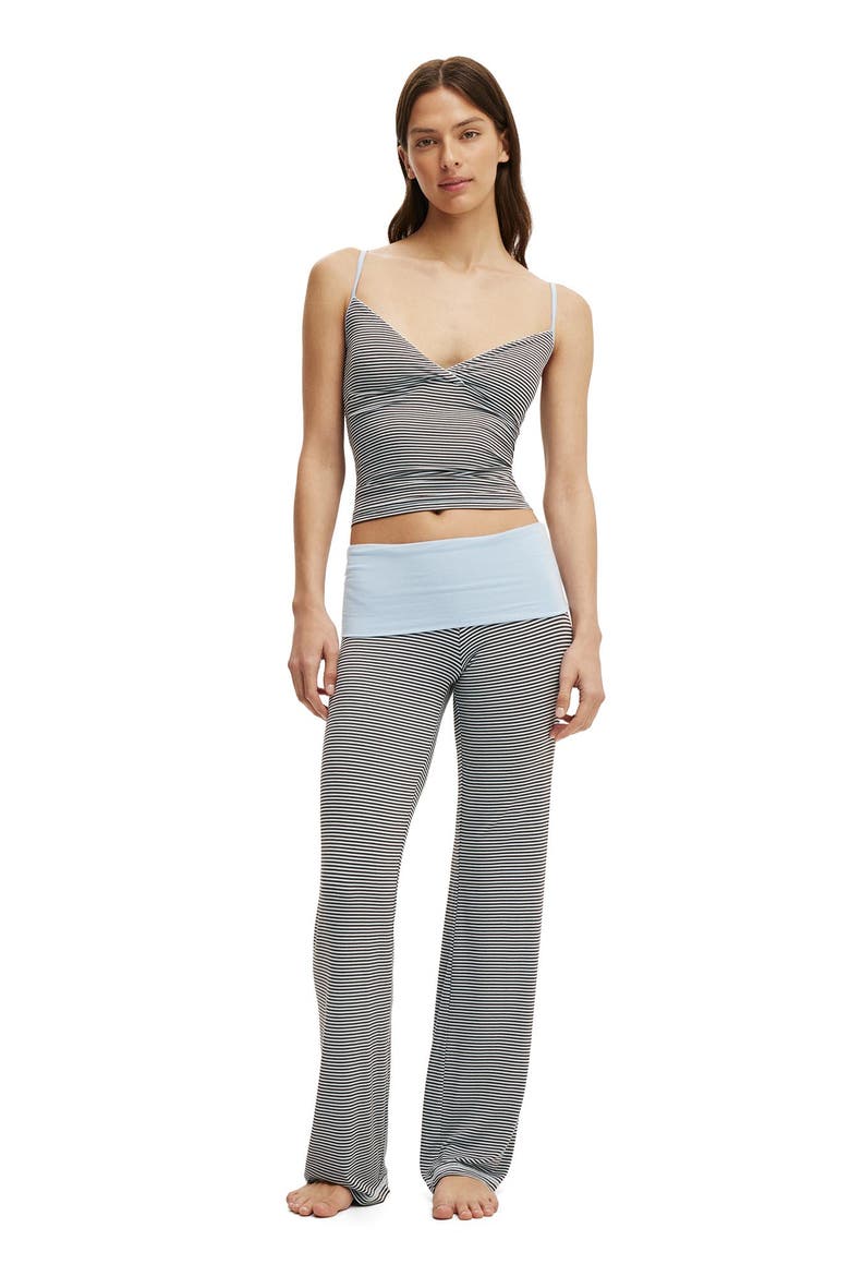 Women's Airy Soft Triangle Cami, Alternate, color, Smooth Billy Stripe Toffee