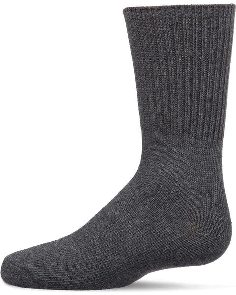 Kids Ribbed Moisture-Wicking Crew Socks (Big Kid)