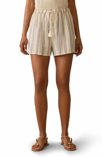 Faherty Dune Organic Cotton Gauze Drawstring Shorts