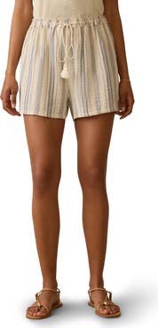 Faherty Dune Organic Cotton Gauze Drawstring Shorts