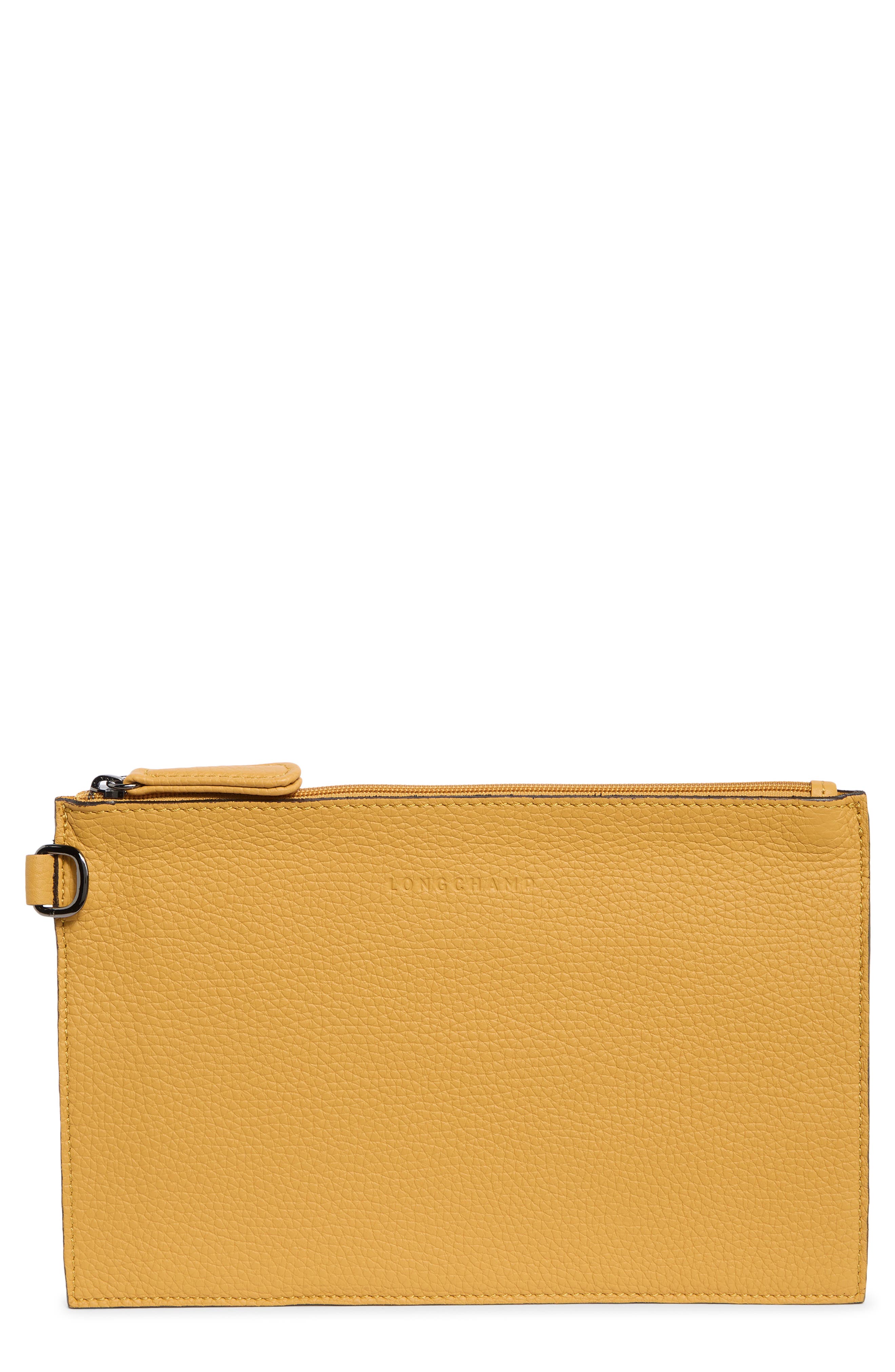 Longchamp Leather ZIp Pouch