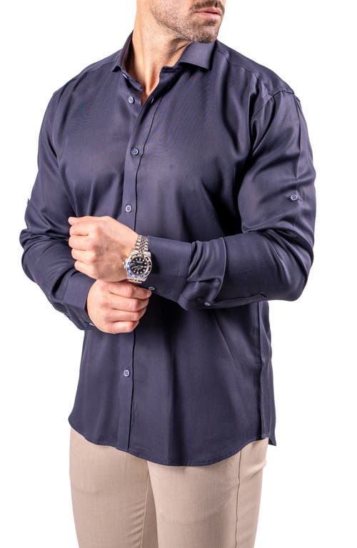 Maceoo Berlin Resistance Cotton Button-up Shirt In Blue