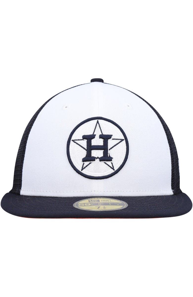 New Era Men's New Era White/Navy Houston Astros 2023 On-Field Batting Practice 59FIFTY Fitted Hat, Alternate, color, White