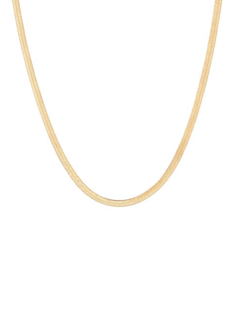 Gold Snake Chain Necklace Sleek and Timeless Elegance