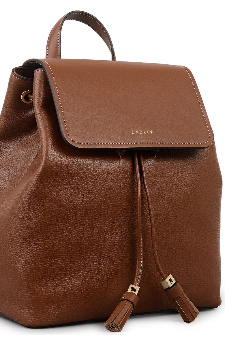 Radley Noble Alley Small Flap Backpack, Alternate, color, Cognac