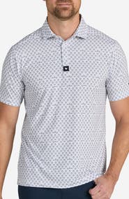 Bad Birdie Core Geo Print Performance Polo
