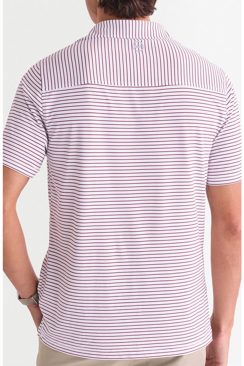 Air Tech Mesh Performance Polo, Alternate, color, WHITE CAP / CRIMSON
