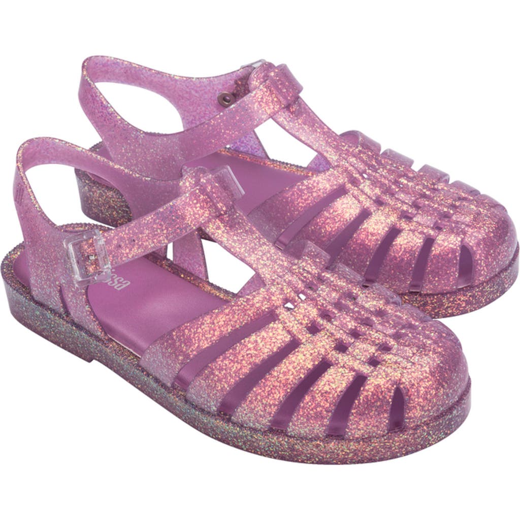 Melissa Possession Jelly Fisherman Sandal In Glitter Lilac, Women's At Urban Outfitters In Glitter Lilac