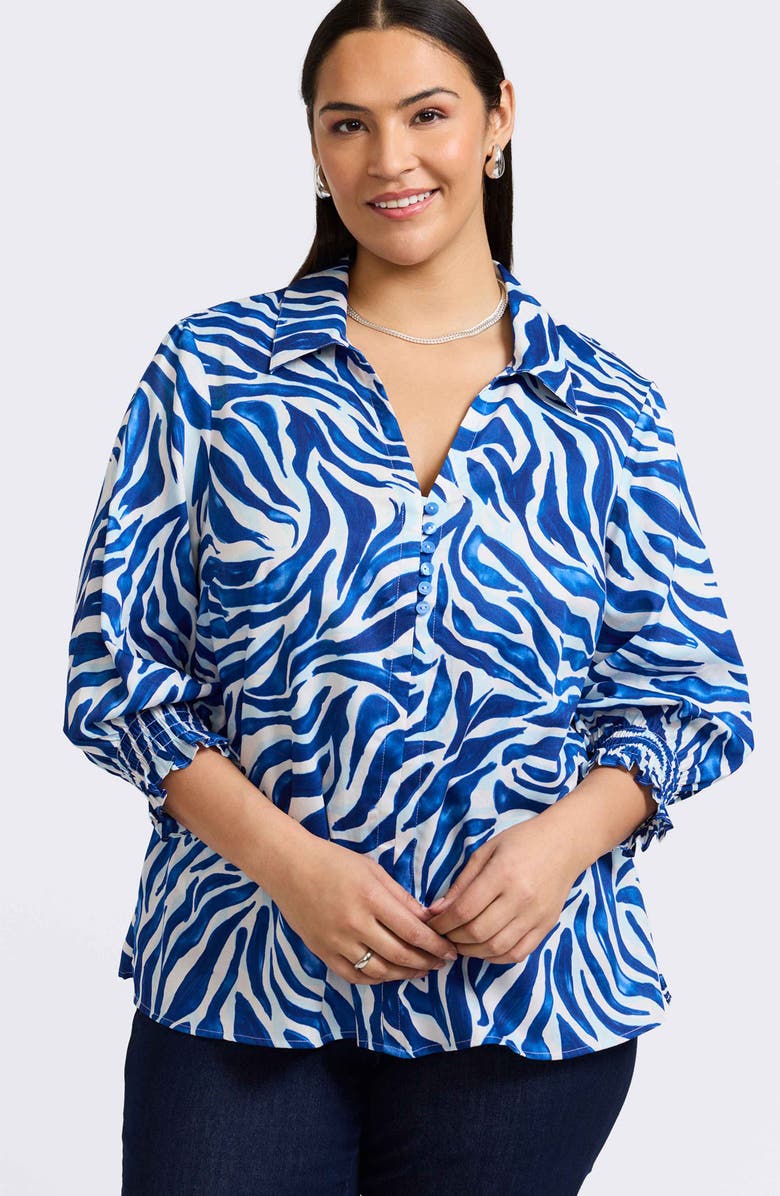 Foxcroft Alexis Print Popover Shirt, Alternate, color, 