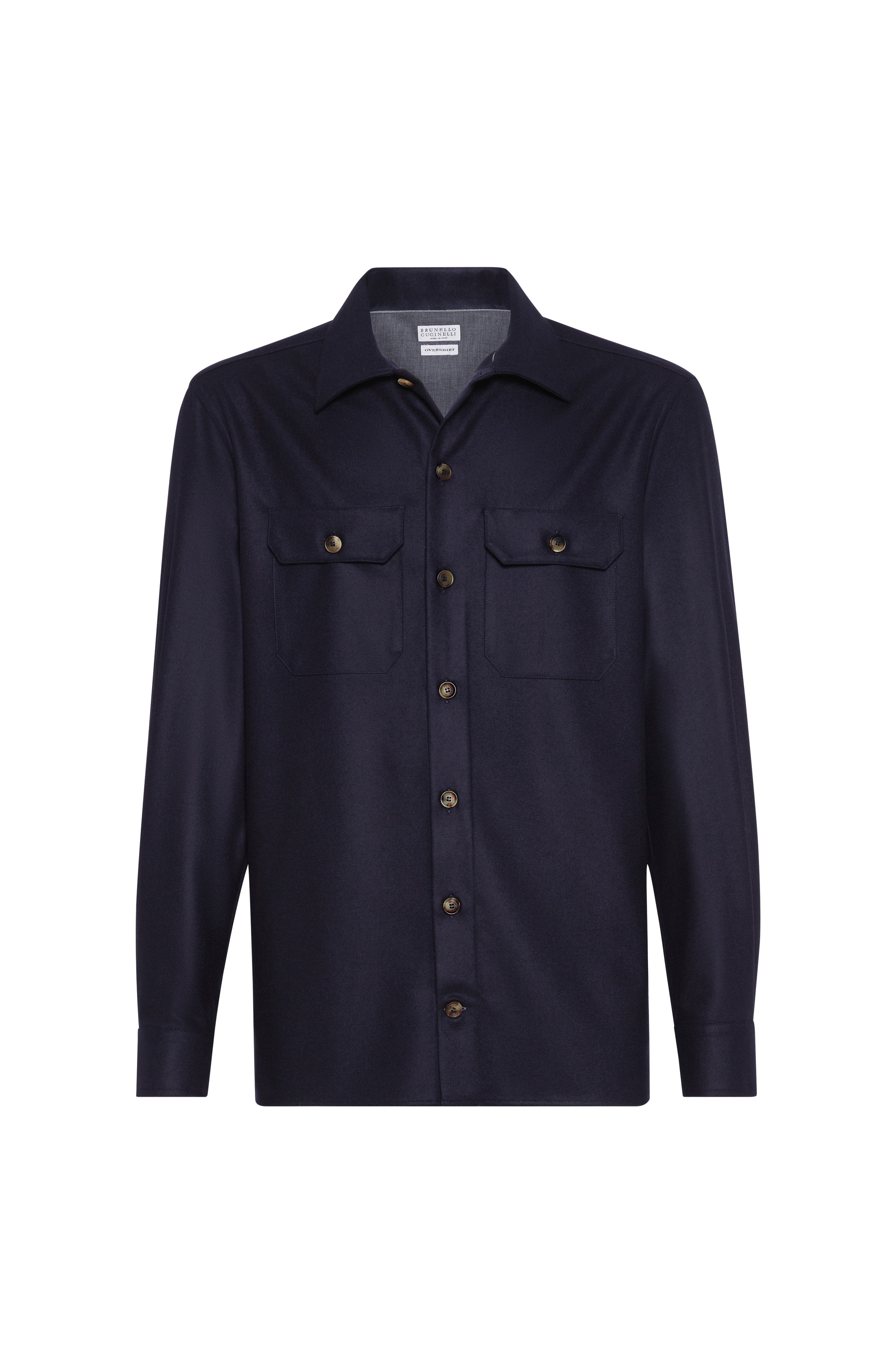 Virgin wool flannel overshirt - image 5