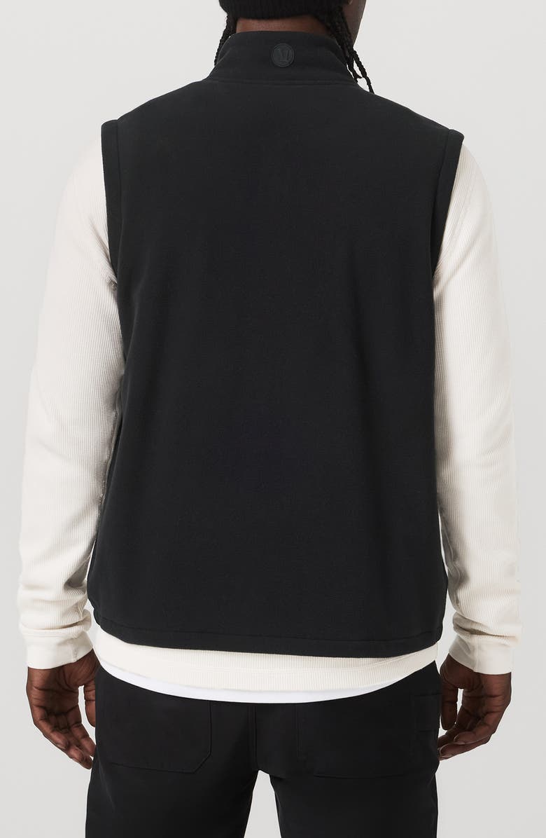 Vuori Zip Water Repellent Fleece Vest, Alternate, color, Black