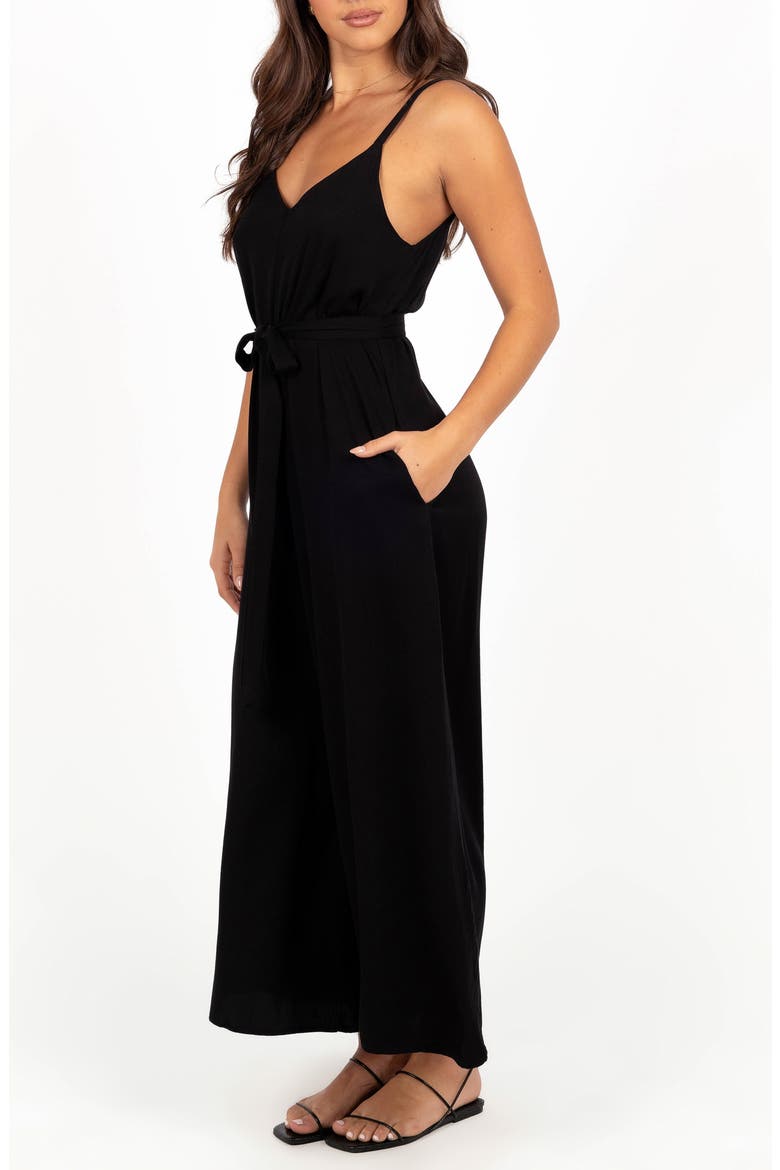 Gaia Wide Leg Jumpsuit, Alternate, color, BLACK