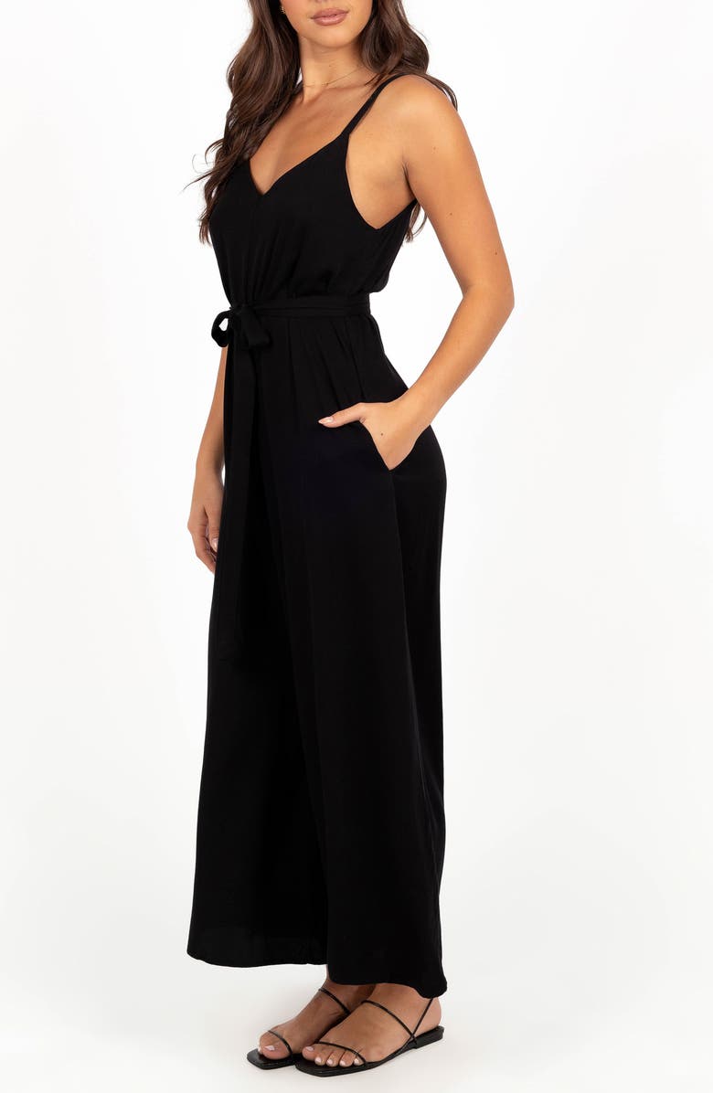 Petal & Pup Gaia Wide Leg Jumpsuit, Alternate, color, Black